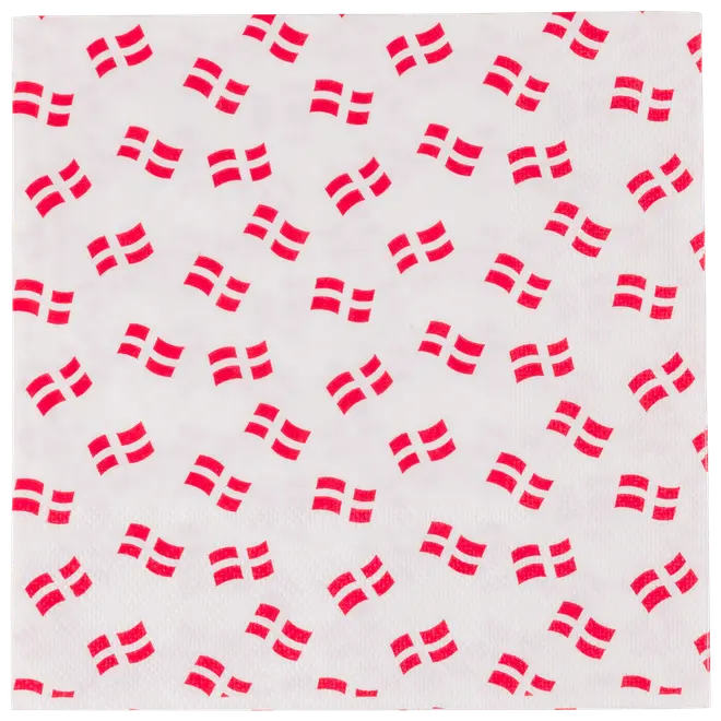 Dannebrog servietter 20-pak assorterede varianter