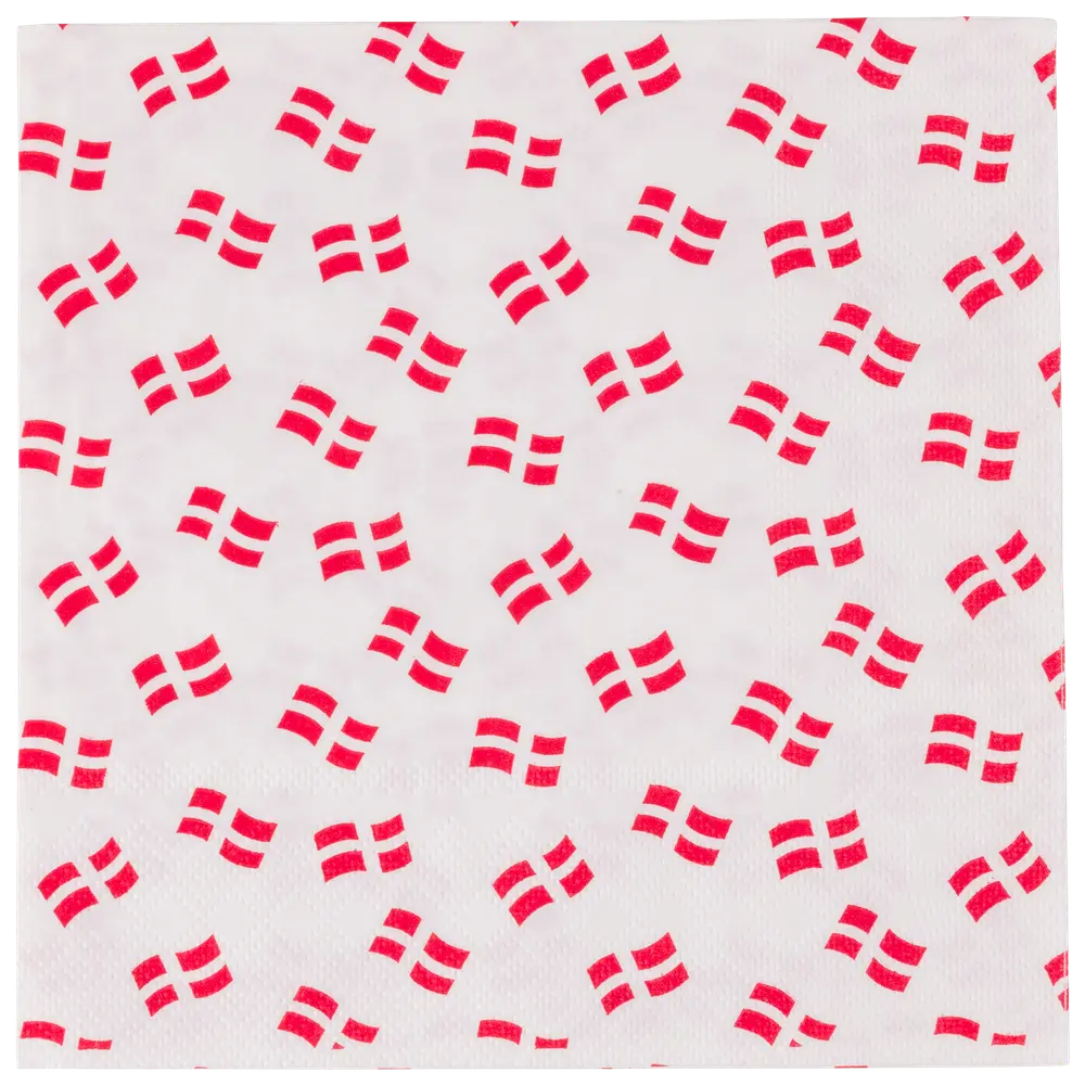 Dannebrog servietter 20-pak assorterede varianter