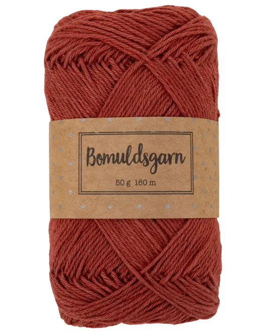 Bomullsgarn 50 g rödockra