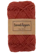 Bomullsgarn 50 g rödockra