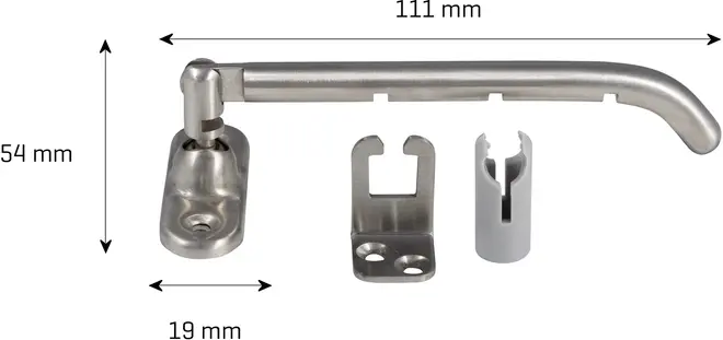 Vädringsbeslag - Borstad Stål