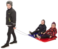 Pulka med broms blå