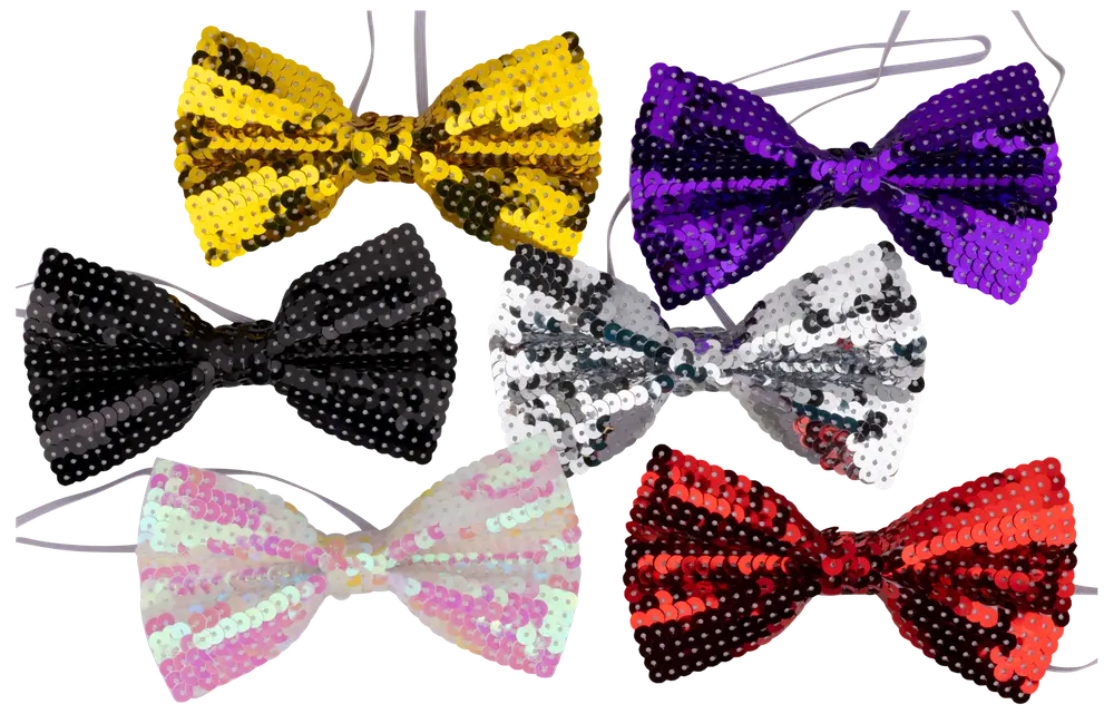 Fluga med paljetter – olika färger