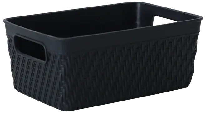 Förvaringskorg plast mini svart