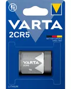 VARTA 2CR5 lithiumbatteri i blå detailpakning med stort hvidt VARTA-logo og synligt batteri.
