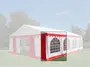 Sidovägg paviljong röd/vit