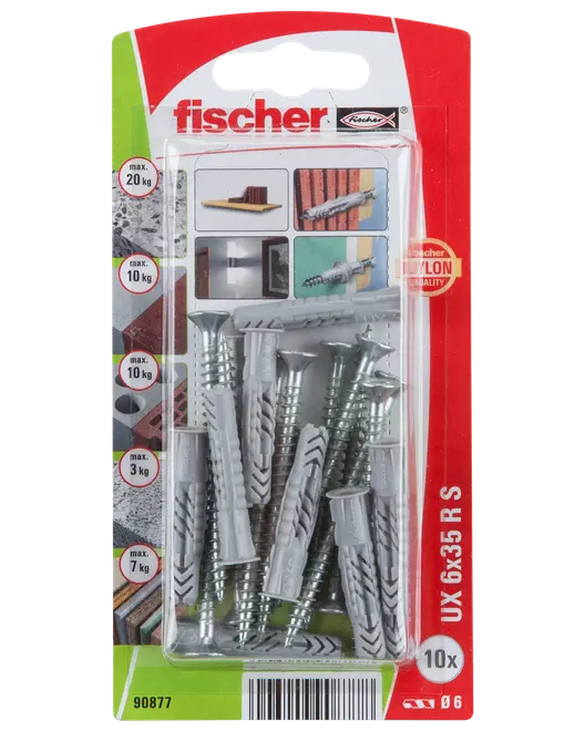 SKRUV+PLUGG UX 6X35 RS 10 ST