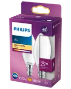 PHILIPS LED kronlampa 2,2W E14 B35 2-pack