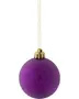 Lilla tekstureret juletræskugle med guldfarvet top og ophængssnor. Perfekt til juletræspynt, festlige dekorationer eller kreative projekter. Klassisk rund form, elegant finish.