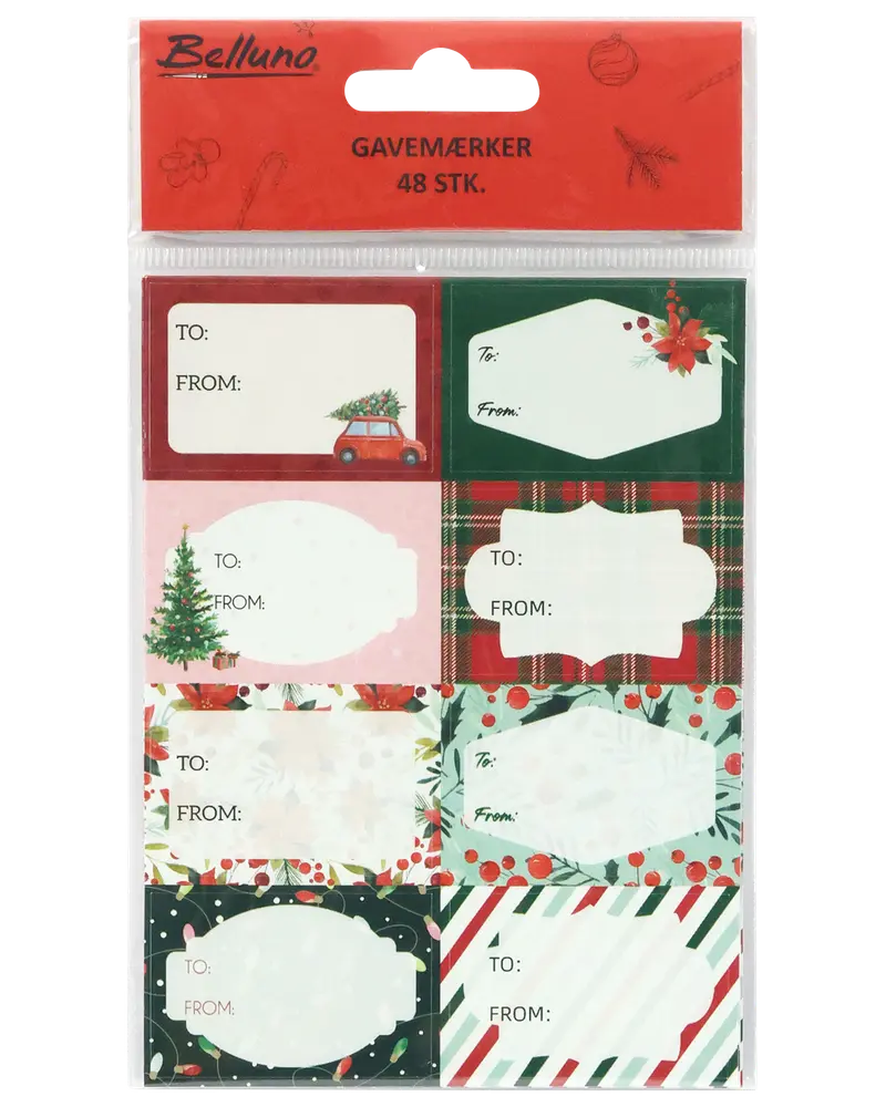 Juletiketter 48 st