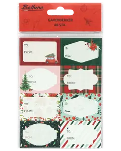Juletiketter 48 st