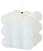 LED-bobbellys H. 7,5 cm - hvid
