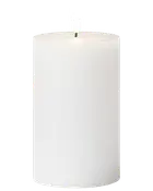 LED-vokslys rillet med timer - H. 12,5 cm