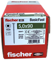 fischer Spånskrue 5 x 90 mm TX20 200 stk.