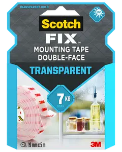 Scotch-FIX™ Dobbeltklæbende Transparent 19 mm x 5 meter