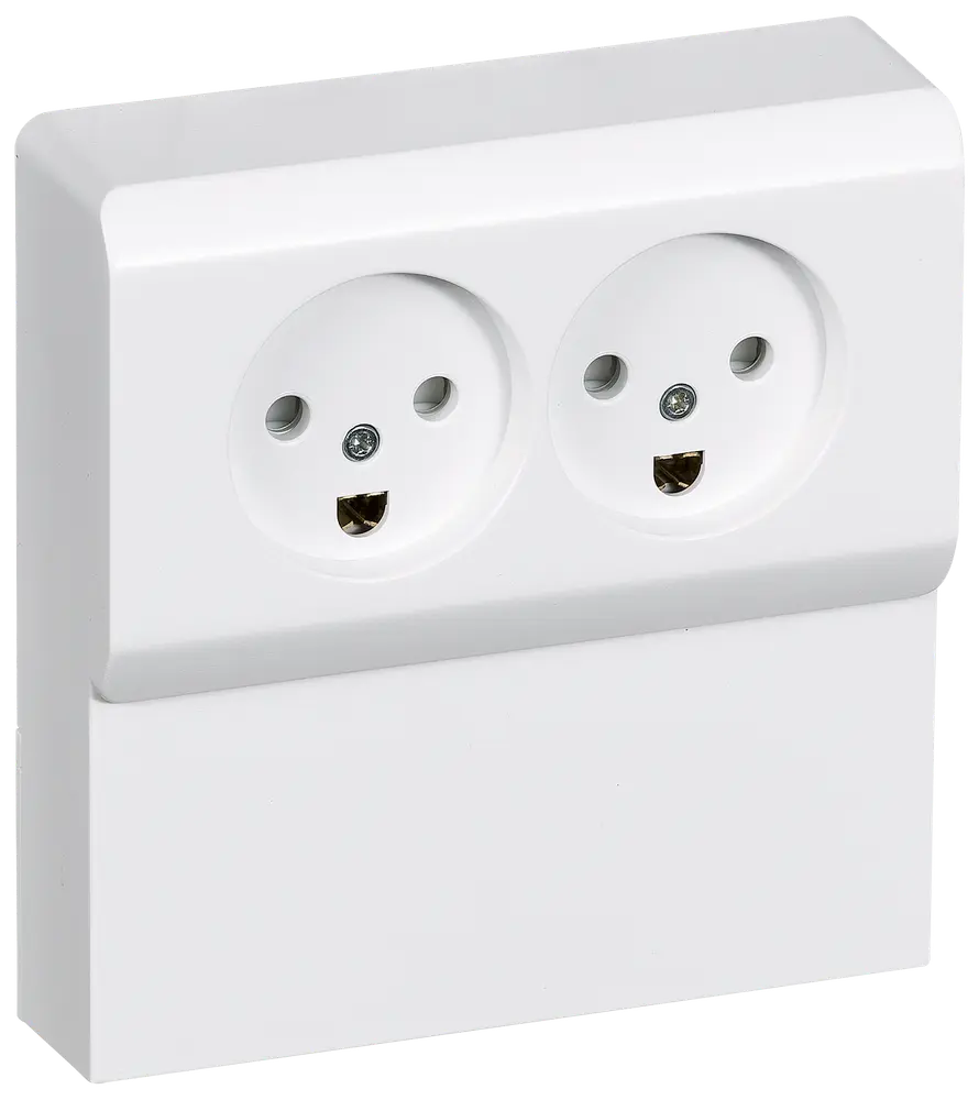 LK OPUS 66 Stikkontakt med panel dobbelt m/jord