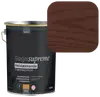 Saga Supreme heldækkende træbeskyttelse, oliebaseret, 5 liter sort spand. Vist farve er lys grå med mat finish, egnet til udendørs træværk.