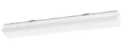 Moderne LED-loftlampe, rektangulær form med hvid matteret skærm. Giver jævn lysfordeling. Velegnet til kontorer, køkkener eller bryggers. Elegant og minimalistisk design.