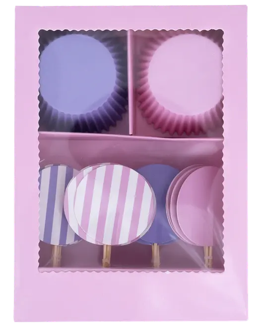 Muffinforme 24-pak - Lilla og lyserød