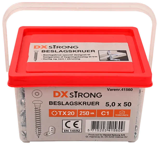 Beslagskrue 5,0 x 50 mm 250 stk.