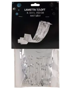 Glittergirlanger till taket - silver