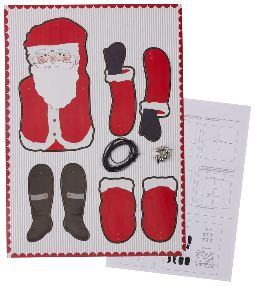 Sprattelgubbe jultomte DIY H. 40 cm