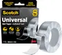 Klar dobbeltklæbende gel-tape, 30mm x 3m rulle, stærk, aftagelig, vandafvisende, bærer op til 9kg. Leveres i sort æske med "Scotch Universal Gel Tape".