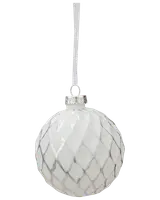 Julgranskula i glas 4 st - Silver