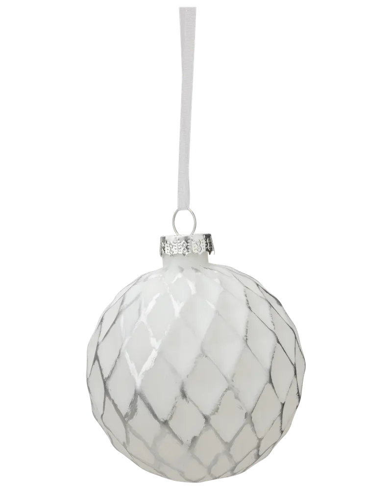 Julgranskula i glas 4 st - Silver