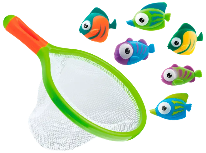 Play Fun - Fiskespel med nät och 6 fiskar