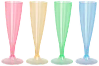 Champagneglas 4-pak - assorterede farver