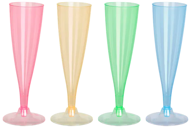 Champagneglas 4-pak - assorterede farver