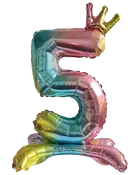 Folieballon Regnbue med krone 70 cm - Nr 5