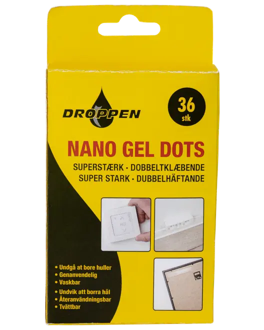 Droppen Nano tape klæbepuder 36-pak
