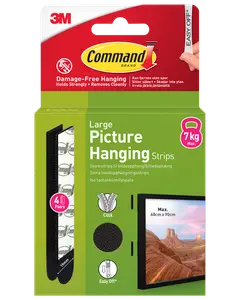 Command™ Strips Tavelupphängning - Svart L