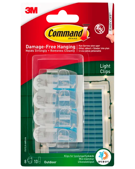 Command™ Light Clips för utomhusbruk