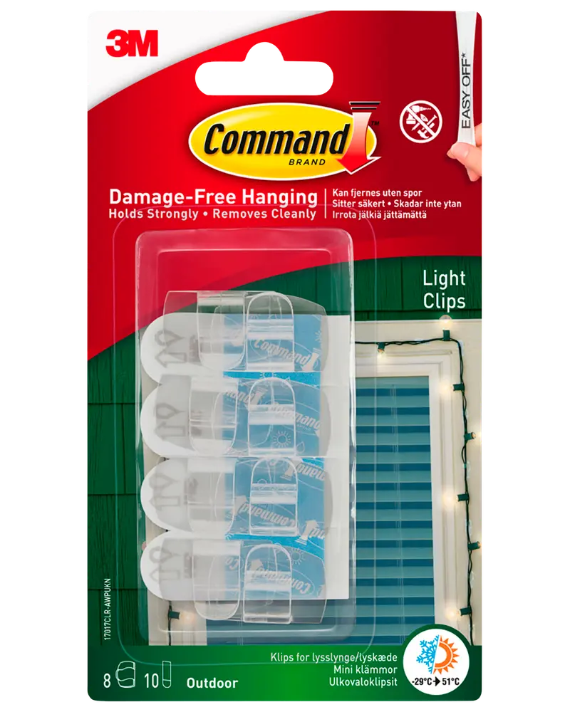 Command™ Light Clips för utomhusbruk