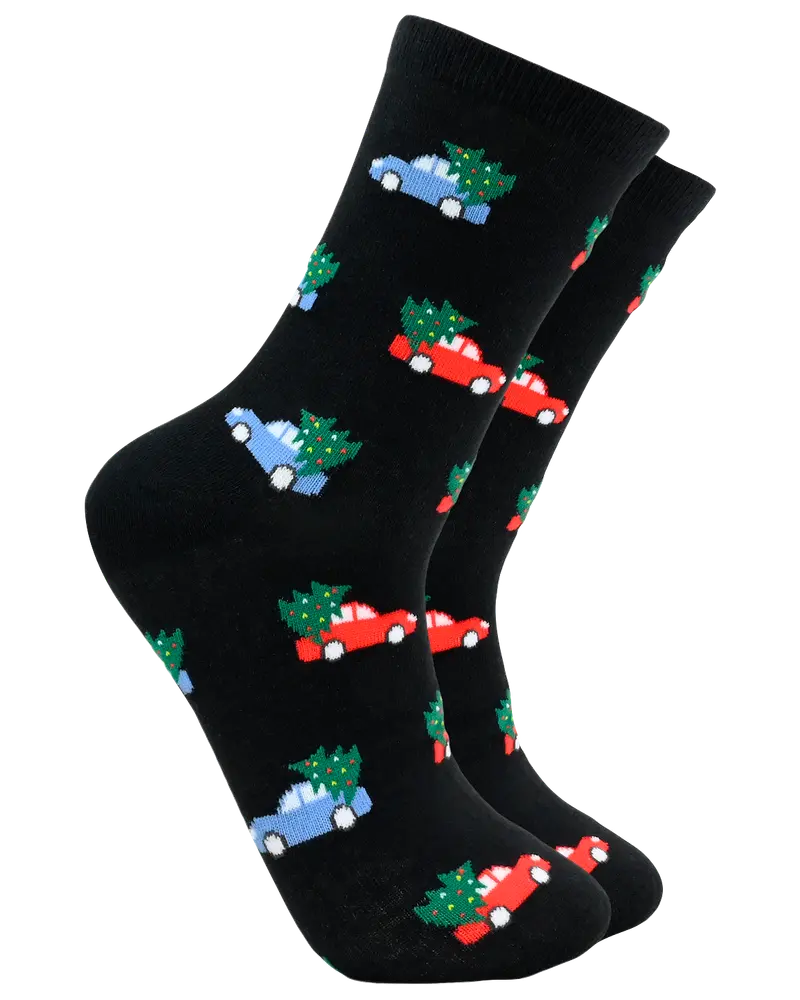 Mysiga strumpor med julmotiv