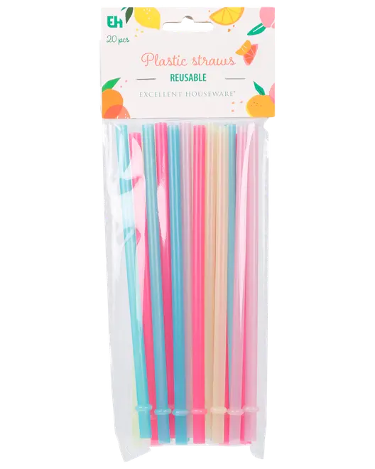 Sugerør 20-pak genanvendelige