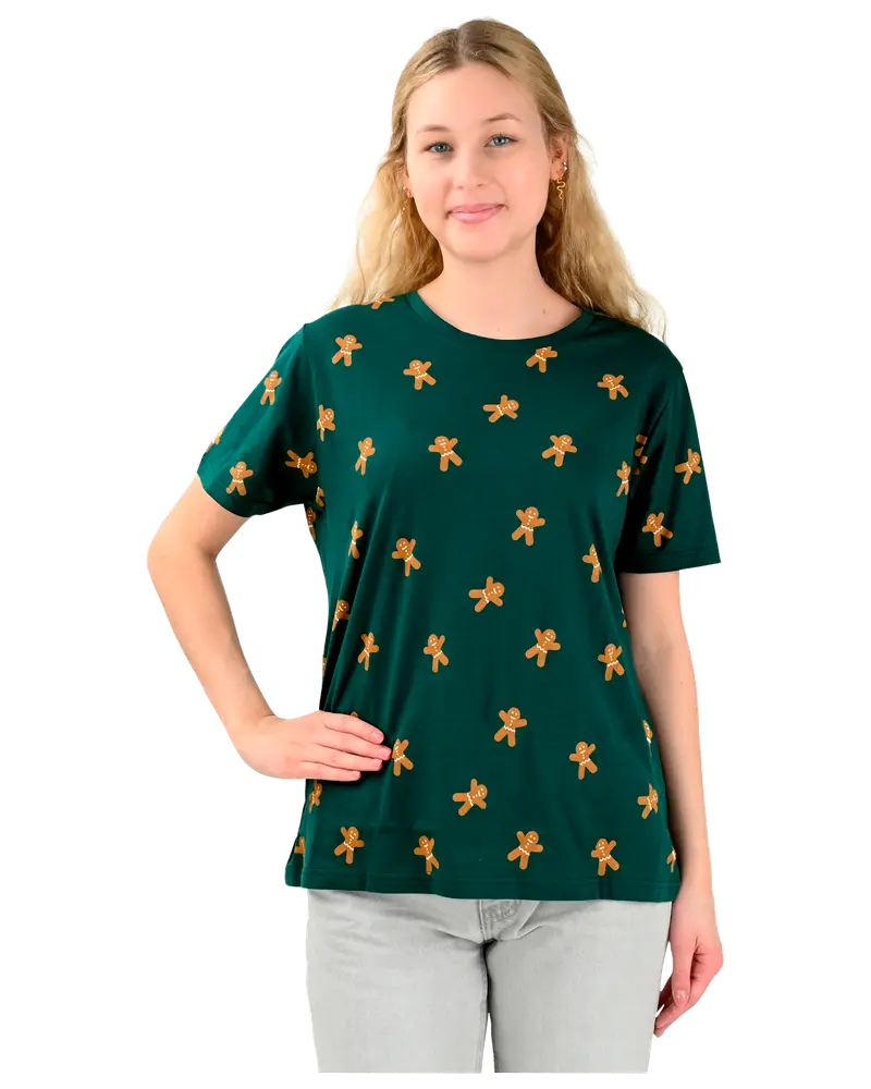 Julig t-shirt pepparkaksgubbar