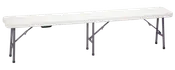 Hopfällbar bänk L. 180 cm - vit