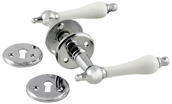 Dörrhandtag Krom/Porslin