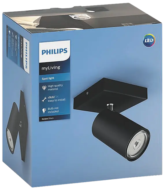 PHILIPS Spotlampe Kosipo GU10 1 spot - sort