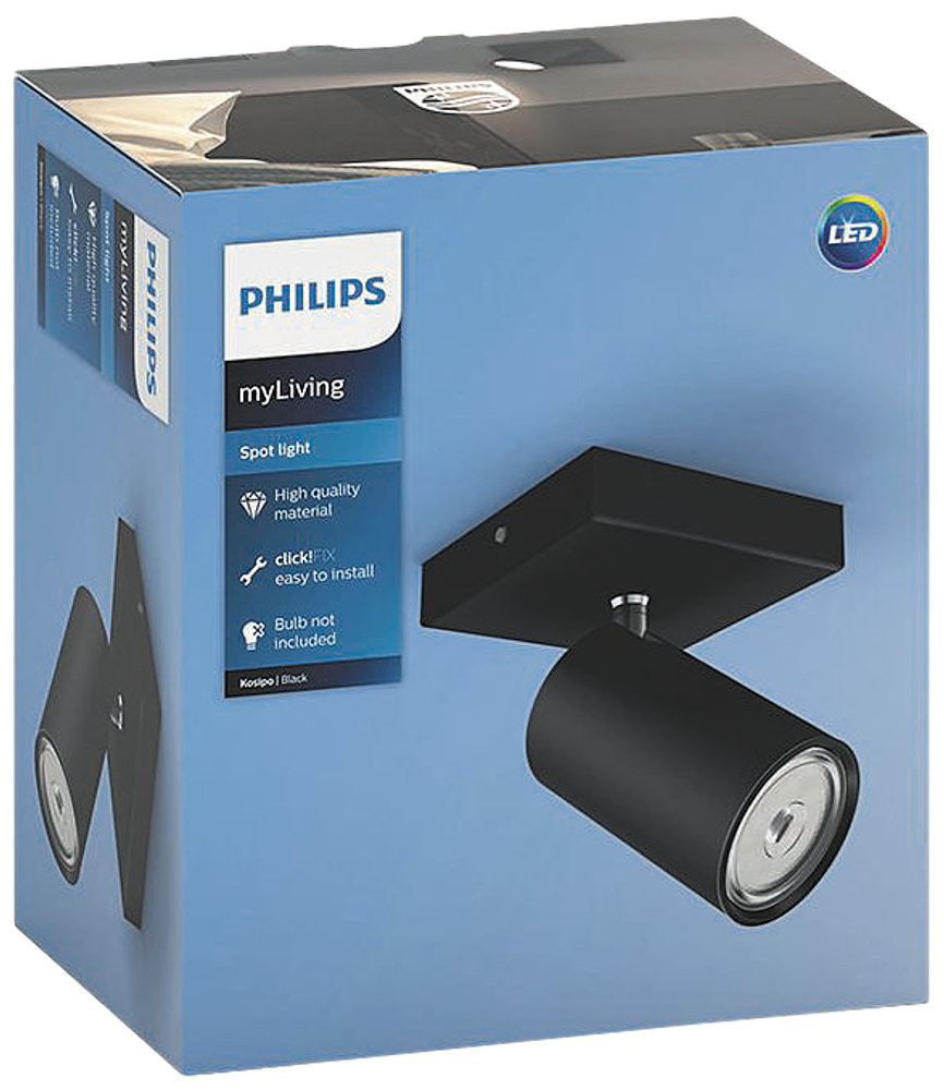 PHILIPS Spotlampe Kosipo GU10 1 spot - sort