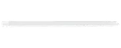 Smal vit rektangulär LED-armatur med slät diffuser och små ändkåpor.