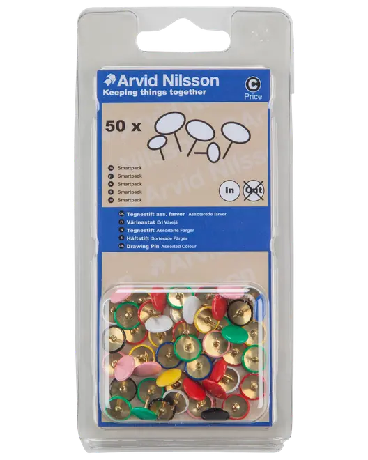 HÄFTSTIFT BLANDADE FÄRGER 50ST