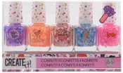 CREATEit Neglelak med konfetti 5 x 8 ml