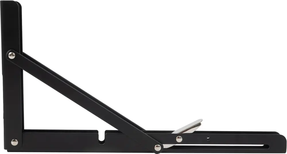 Fällbart hyllplanskonsol 300 x 155 mm - Svart