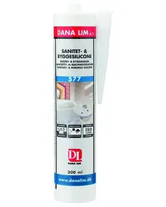 Danalim DANA LIM Bygge- /sanitetssilikone 300 ml - hvid 