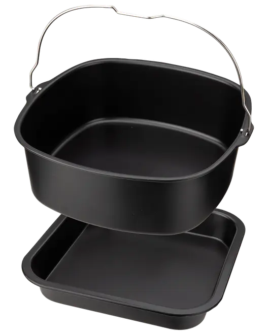 Bageskål og pande til airfryer firkantet - 21 cm